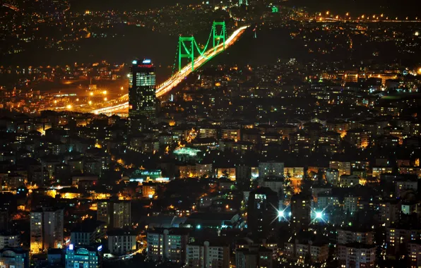 Ночь, Стамбул, Турция, night, Istanbul
