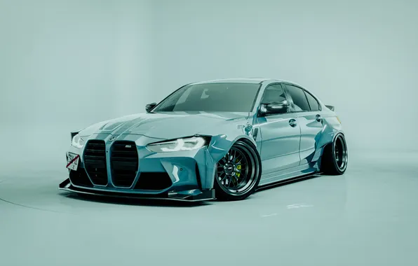Car, BMW, studio, digital art, artwork, vehicle, CGI, stance (cars)