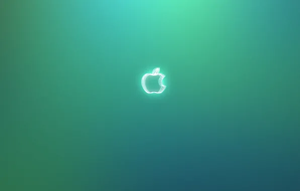 Картинка apple, яблоко, зеленый фон