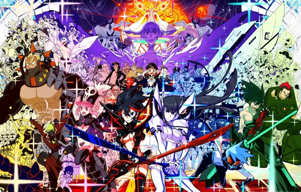 Сияние, блеск, арт, персонажи, Kill La Kill, Круши кромсай