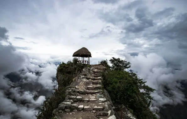 Небо, природа, туман, Mountain, Machu Picchu