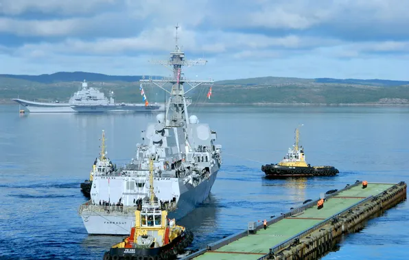 Североморск, визит, USS Farragut, DDG-99