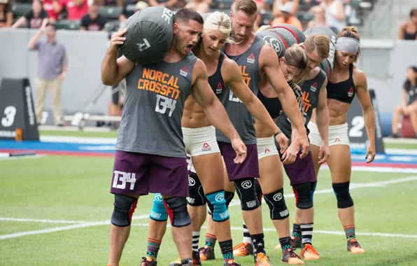 Men, women, crossfit, technique, teamwork, timing