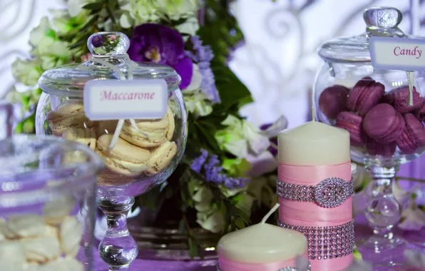 Цветы, свадьба, декор, macaron