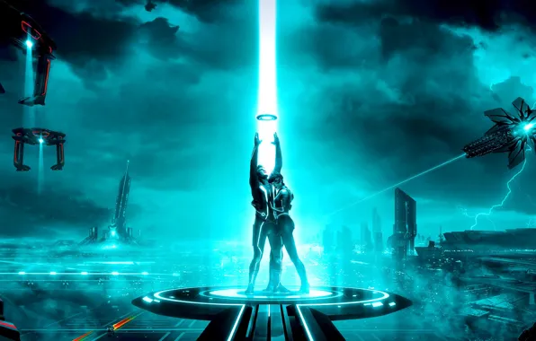 Поза, фантастика, брюнетка, Оливия Уайлд, Olivia Wilde, постер, Tron, Трон: Наследие