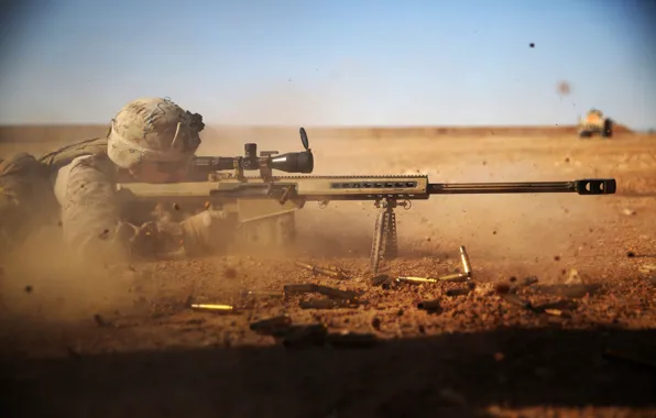 Картинка солдат, оптика, снайпер, гильзы, M82, Barret