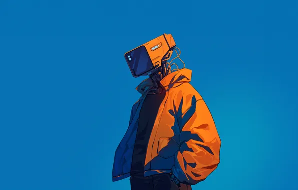 Monitor, jacket, AI art