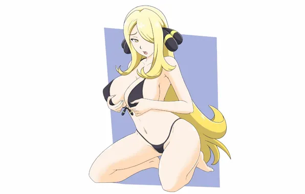 Girl, sexy, cleavage, long hair, boobs, anime, beautiful, pretty