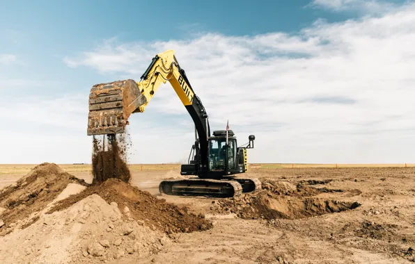 Excavator, autonomous vehicle, BUILT ROBOTICS