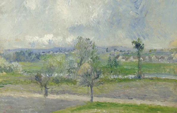 Пейзаж, картина, Камиль Писсарро, Rain Effect in Valhermeil. Auvers-sur-Oise