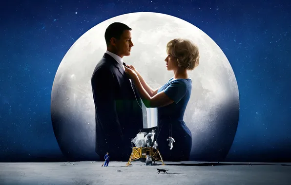 Фон, луна, Scarlett Johansson, Скарлетт Йоханссон, мелодрама, постер, комедия, Channing Tatum