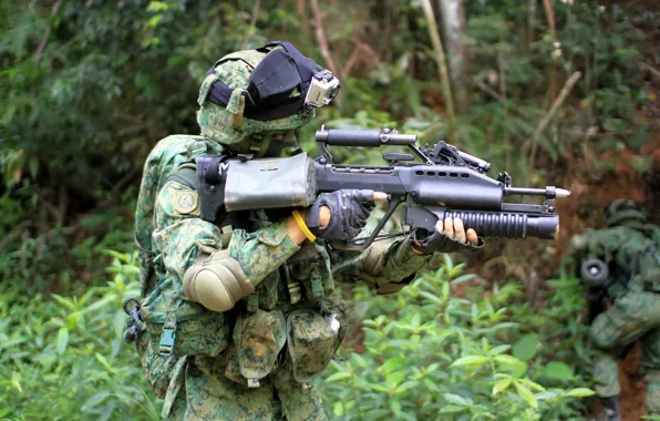 Картинка оружие, солдат, Singapore Army