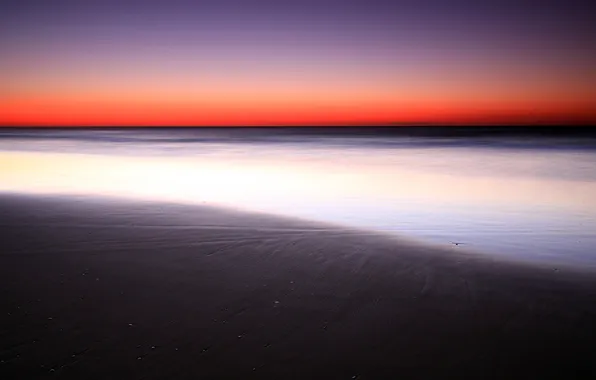Картинка море, пляж, закат