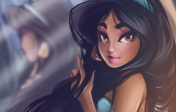 Картинка Aladdin, Jasmine, by Kachumi