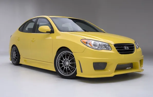 Hyundai, cars, yellow, tuning, Elantra