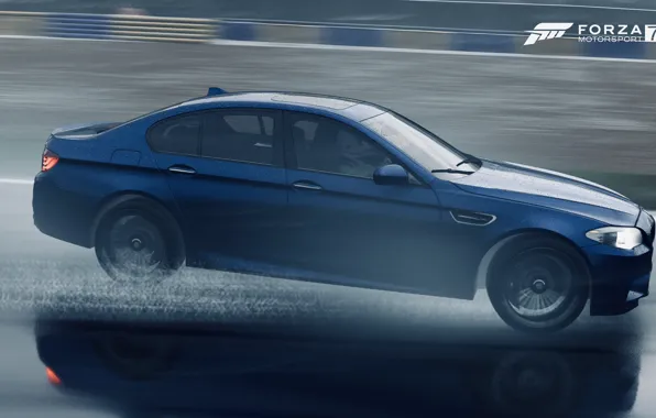 HDR, BMW, Drift, Speed, Rain, Game, F10, 5er