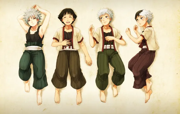 Naruto, art, brothers, the Senju clan, Hashirama, Kawarama, Tobirama, Itama