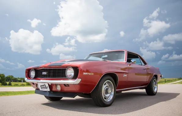 Картинка Chevrolet, 1969, Camaro, red