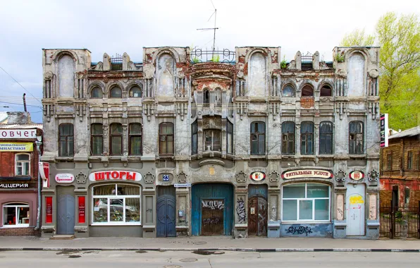 Крыша, старина, антенна, Здание, фасад, магазин