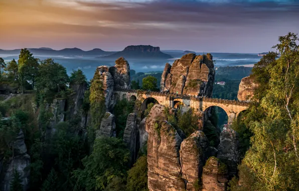 Картинка Germany, Saxon Switzerland, Bastei Bridge