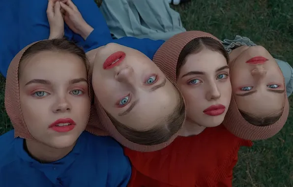 Девушки, головы, blue eyes, красавицы, beautiful eyes, beauty girls, русские девушки