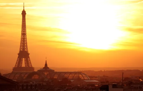 Город, эйфелева башня, париж, Paris