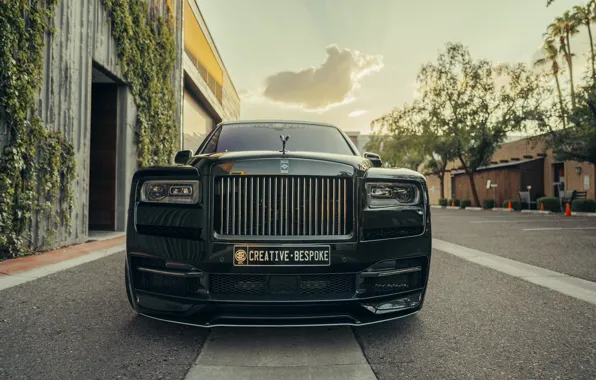 Rolls Royce, Front, Black, SUV, Face, Sight, Cullinan