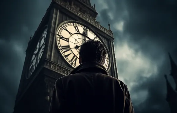 Tower, clock, stands, tall