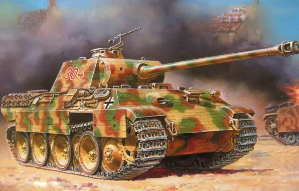 Обои, пантера, танк, PzKpfw V Ausf A