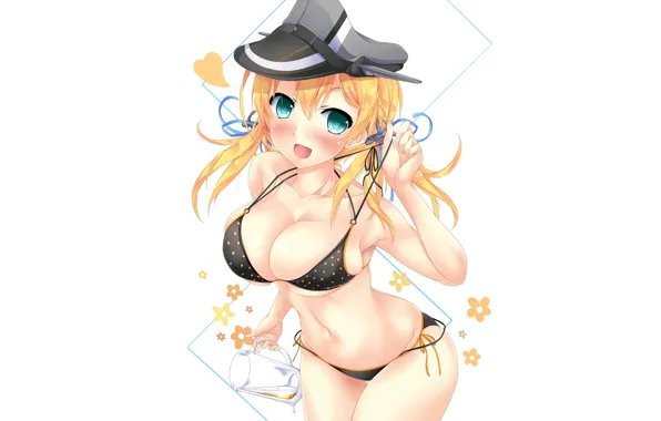 Girl, sexy, cleavage, long hair, boobs, anime, beautiful, pretty