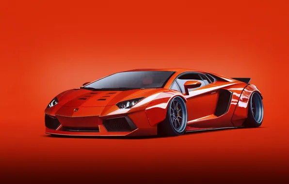 Картинка Lamborghini, Orange, LP700-4, Aventador, Liberty, Walk