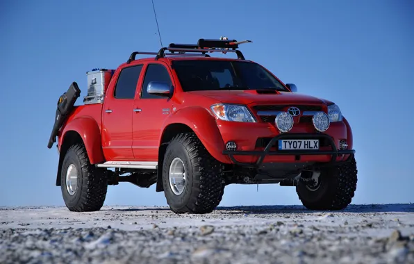 Красный, кросс, toyota hilux pick up