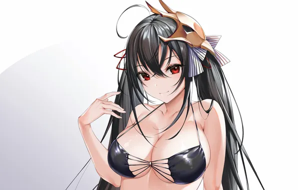 Girl, sexy, cleavage, long hair, boobs, anime, beautiful, twintails