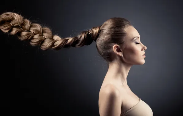 Картинка woman, hair, braids