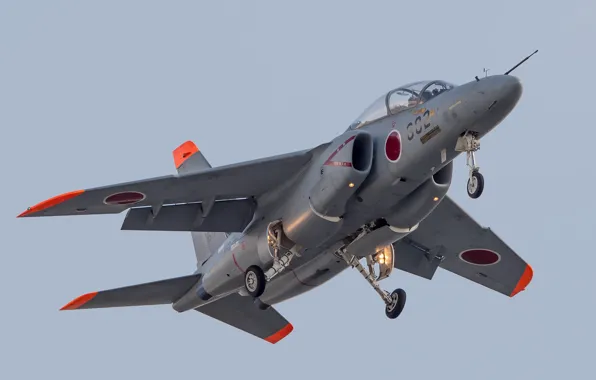 Полет, самолёт, учебно-тренировочный, дозвуковой, Kawasaki T-4