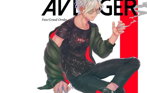 Дым, аниме, арт, парень, Avenger, Fate / Grand Order, Edmond Dantès