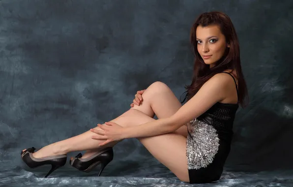 Картинка girl, legs, beautiful, mini dress