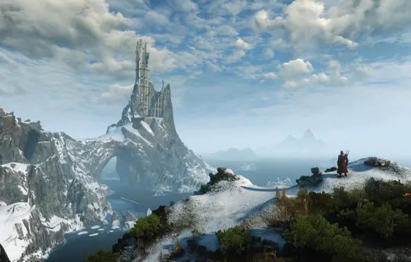 Картинка замок, панорама, Ведьмак, The Witcher 3:Wild Hunt