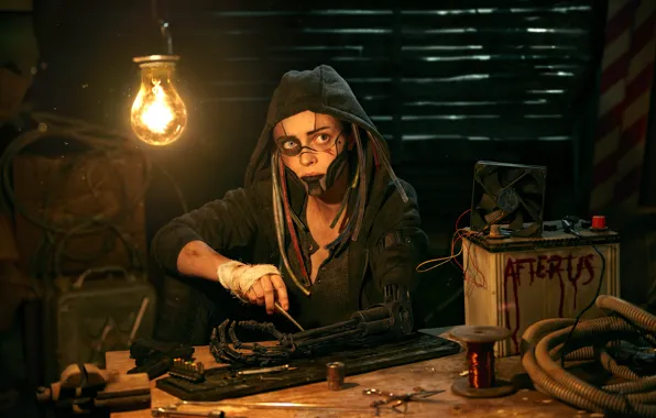 Female, cyborg, arms, Парышков Сергей