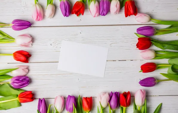 Цветы, лист, бумага, тюльпаны, бутоны, flowers, tulips, деревянный фон