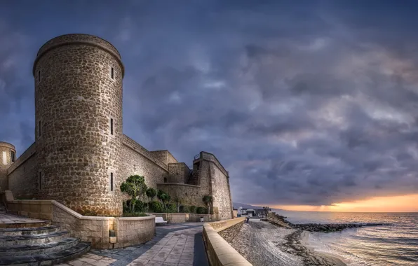 Sunrise, Castillo de Santa Ana, Puerto de Roquetas de Mar, Blas Fuentes