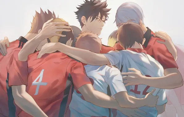 Команда, Haikyuu, Tooru Oikawa, Kenma Kozume, Sou Inouka, Lev Haiba, Morisuke Yaku, Taketora Yamamoto