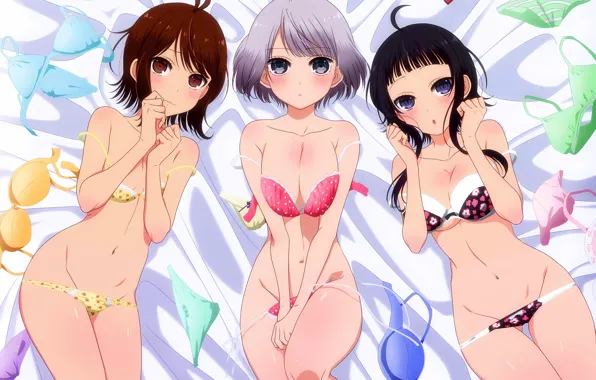 Sexy, lingerie, pantsu, bra, cleavage, panties, long hair, legs