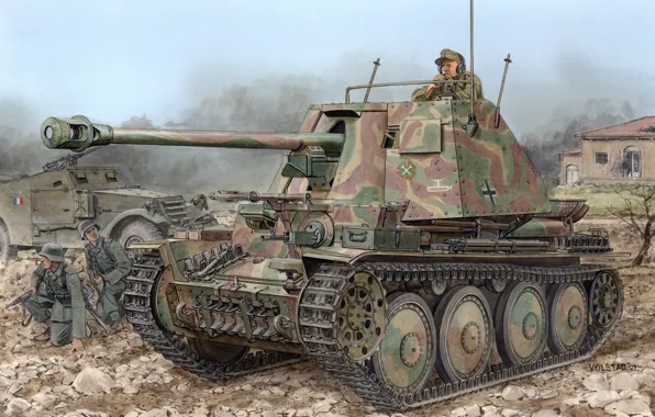 Германия, САУ, Panzerwaffe, Бронетехника, Marder III