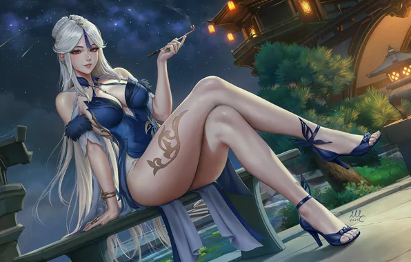 Ningguang, gadis seksi, dampak genshin