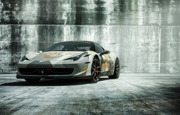 Спорткар, ferrari, 458, italia