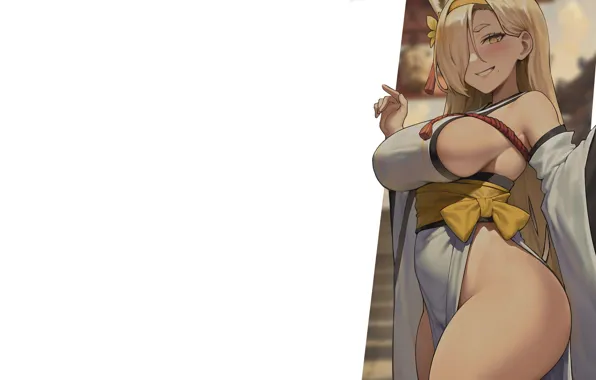 Girl, hot, sexy, boobs, anime, pretty, blonde, big boobs