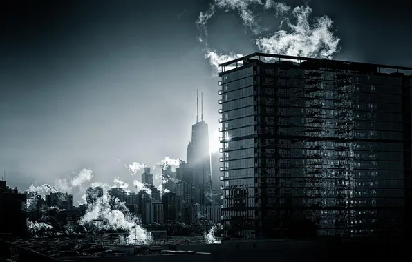 Картинка city, здания, дома, небоскребы, USA, америка, чикаго, Chicago