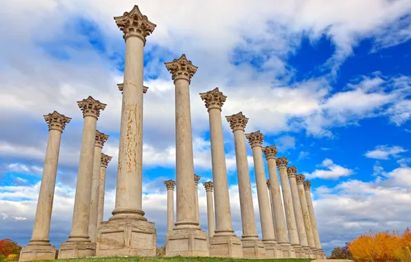 Колонны, Вашингтон, США, архитектура, National Capitol Columns