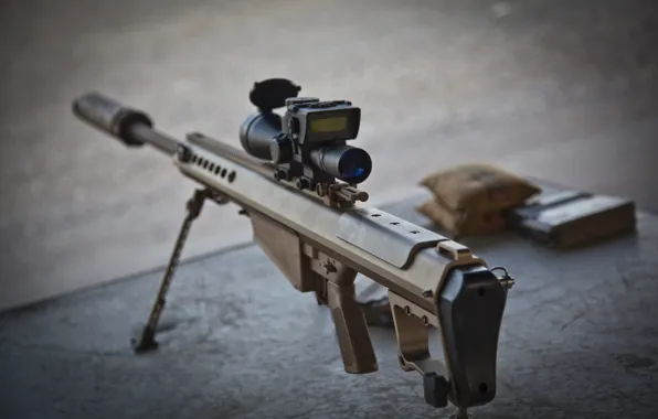 Оружие, винтовка, снайперская, самозарядная, крупнокалиберная, Barrett M82